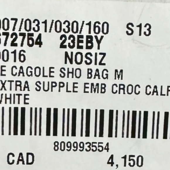 Authentic Balenciaga Extra Supple Calfskin Crocodile Embossed Le Cagole - Picture 15 of 15